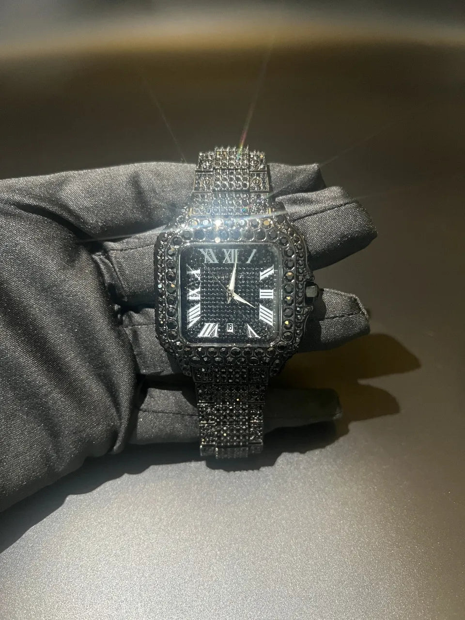 Moissanite Black Roman Numeral Cartier